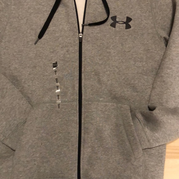 Men’s Large Under Armour Gray ZipUp Sweatshirt - Picture 5 of 5